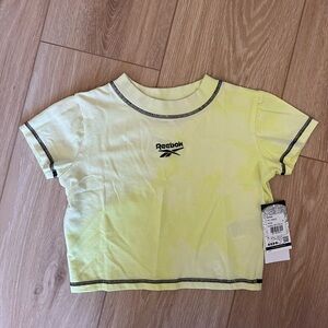 Reebok Yellow Tie-Dye Crop Tee